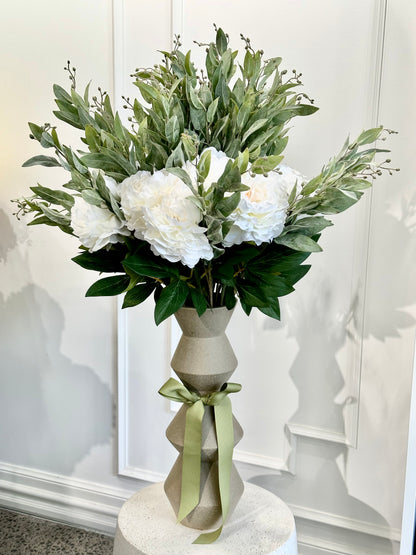 Silk Sage & Peony Arrangement (With Vase)