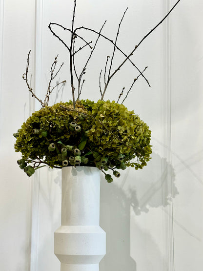 Green Dried Arrangement (With Vase)