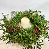 Boxwood Wreath Table Arrangement
