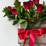 Ribbed Glass Vase