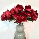 Red Velvet Magnolia Stems